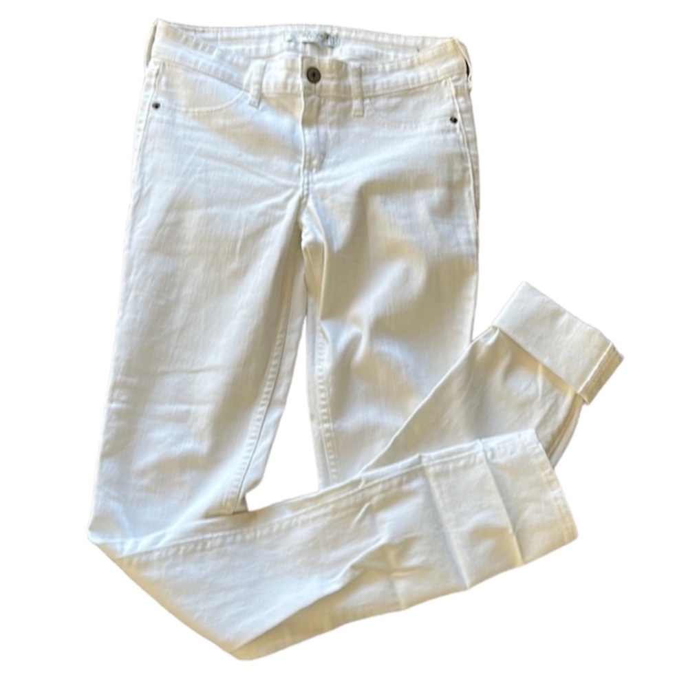 Abercrombie & Fitch Low Waist White Skinny Jeans Size 2L